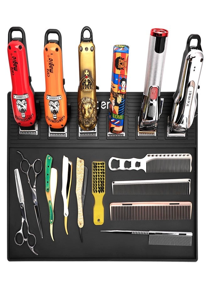 BarberTop Magnetic Barber Mat with 6 Magnets - 19.3"x12.6" Non-Slip Tool Organizer for Clippers, Station Table Pad | Barber Mats for Grooming, Salon & Home Use - Image 2
